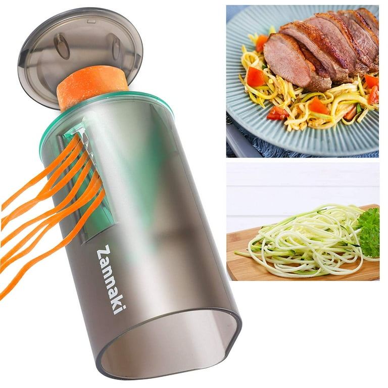 Zannaki Vegetable Spiral Slicer Cutter Veggie Zucchini Spiralizer Food  Slicer Noodle Maker for Vegetables Pasta Spaghetti, Stainless Steel Blade