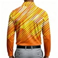 thumbnail image 3 of IAJDKMEK Men's Printed Collared Sport Top – Long Sleeve, All-Over Print, Shirts for Men Casual, Breathable Fabric, Everyday Athletic Shirt, 3 of 3