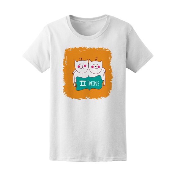 Horoscope Gemini Twins Cats Tee Women's -Image by Shutterstock