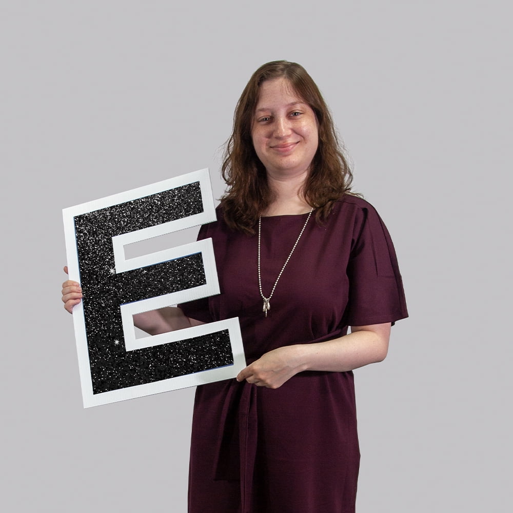 Vispronet Alphabet Yard Letter Sign Set – Includes All Letters – 26pcs Total – Includes One of Each Letter in Alphabet A-Z – Weather-Resistant Corrugated Plastic (Faux Glitter Black)