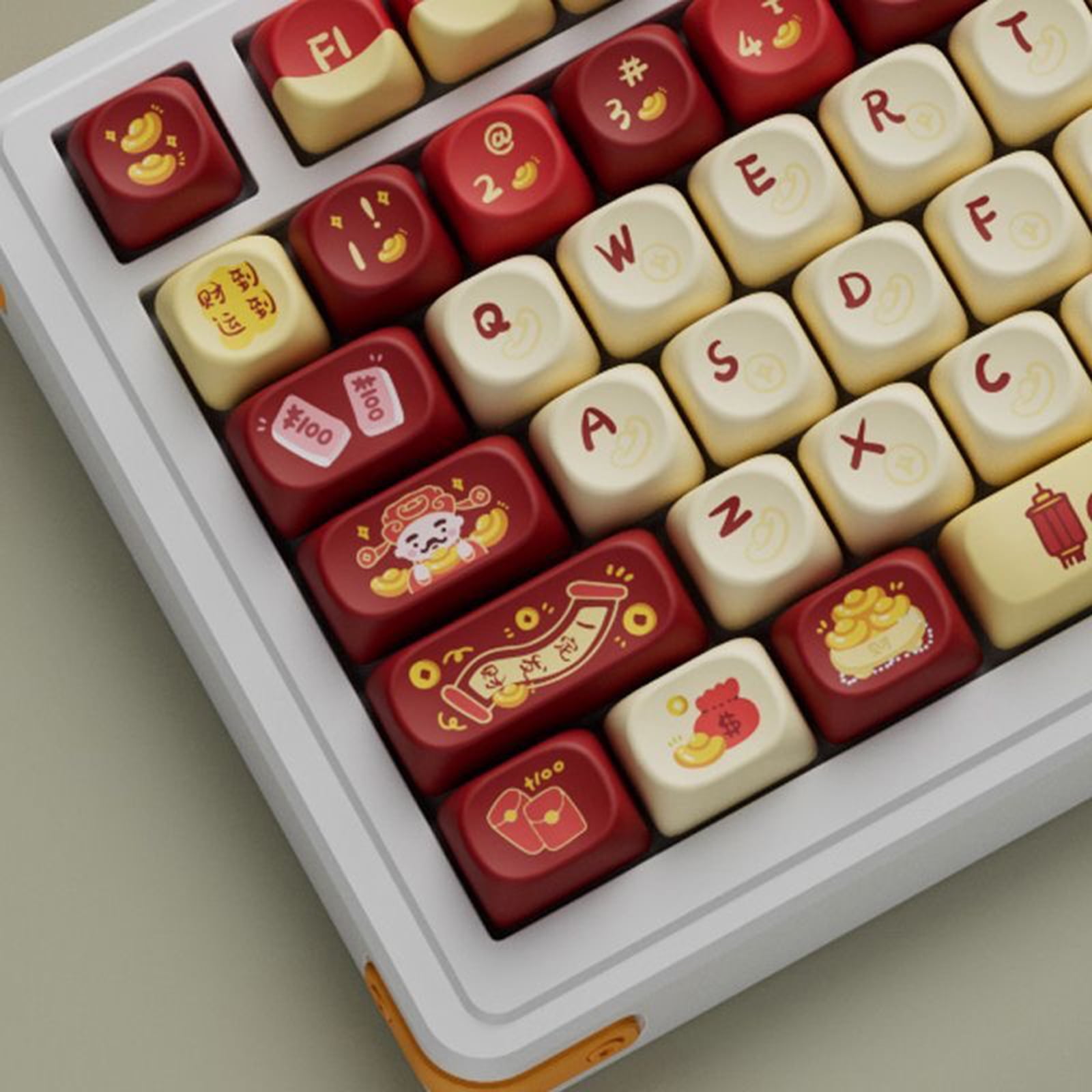 OQO Height Keycap Set Chinese New Year Design for Gaming Keyboards Personalizing