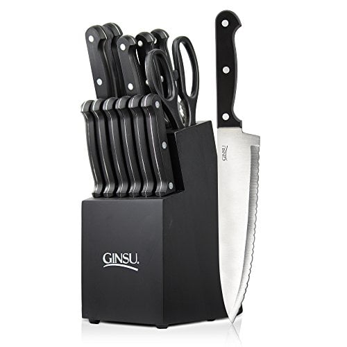 matte black knife block set