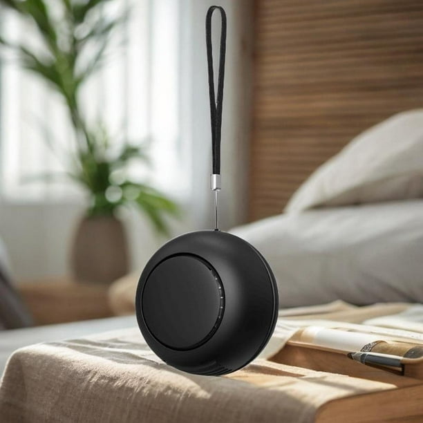 Ventilador de cuello colgante con Clip, ventilador de refrigeración recargable por USB silencioso, portátil para deportes al aire libre, viajes y Negro