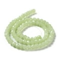 thumbnail image 4 of Baking Painted Imitation Jade Glass Bead Strands Faceted Rondelle Pale Green 6x5mm Hole: 1.2mm 80-85pcs/strand 38-40cm, 4 of 5