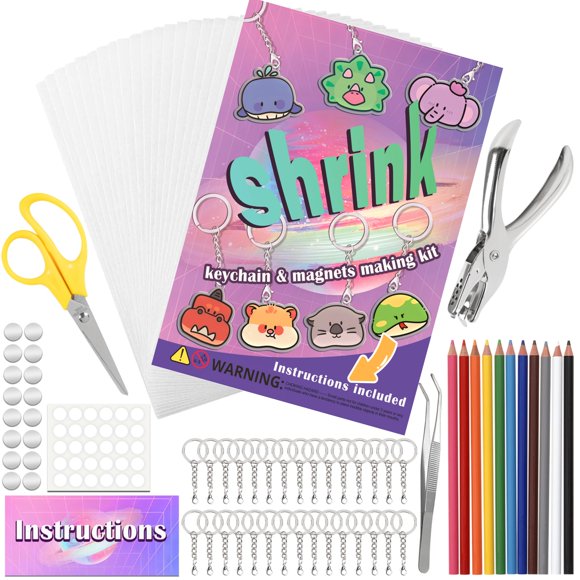 Kit para hacer llaveros e imanes Shrinky Dink Sheets Vicentorra