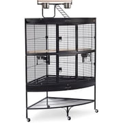 Prevue Pet Products 69" Large Corner Birdcage, Black Hammertone Steel Finish