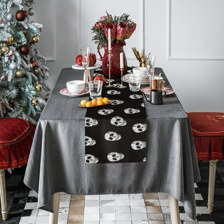 

Halloween Home Decoration Supplies Knitted Fabric Table Runner Creative Halloween Tablecloth