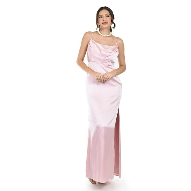 Vestido de escote drapeado Roman Fashion /Juvenil, 2005 (Palo de rosa) rosa 2X