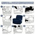 thumbnail image 7 of LAMIRO Recliner Chair Cover, Stretch Jacquard Recliner Slipcover, Furniture Protector for Recliner Chairs, Soft & Durable Couch Cover for Pets & Kids (1 Seater, Navy Blue), 7 of 7