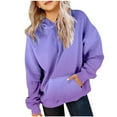 thumbnail image 1 of Stylish Preppy Hooded Sweatshirt For Teen Girls Oversized Gradient Long Sleeve Pullover, 1 of 7