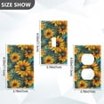 thumbnail image 7 of Yayeee Toggle Light Switch Wall Plate 1-Gang 4.5"x2.7" Home Decorative Outlet Cover, Stained Glass Sunflowers Pattern, 7 of 7