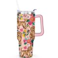 thumbnail image 2 of Cute Canine Design 40oz Water Bottle - BPA Free Dog Lovers Tumbler with Handle & Straw - Gift for Women Coffee Mug, 2 of 7