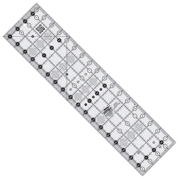 Creative Grids Quilt Ruler – 4½in x 18½in Acrylic Rectangle Ruler with Non-Slip Grip