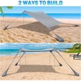 thumbnail image 5 of Family Beach Tent Canopy Sun Shade, Pop Up Grande Beach Tent Sun Shelter Stability 4 Poles with Portable Carry Bag Outdoor Shade for Fishing Backyard Camping (Turquoise, 10x10FT 4Pole), 5 of 10