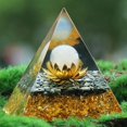 thumbnail image 1 of Peggybyg Handmade Orgonite Pyramid Natural Crystal Stone Healing Orgone Energy Generator, 1 of 7