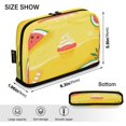 thumbnail image 3 of Standing Pencil Case with Base Large Capacity Stationery Pouch Pen Bag with Zipper for Women Men Ice Cream and Watermelon, 3 of 7