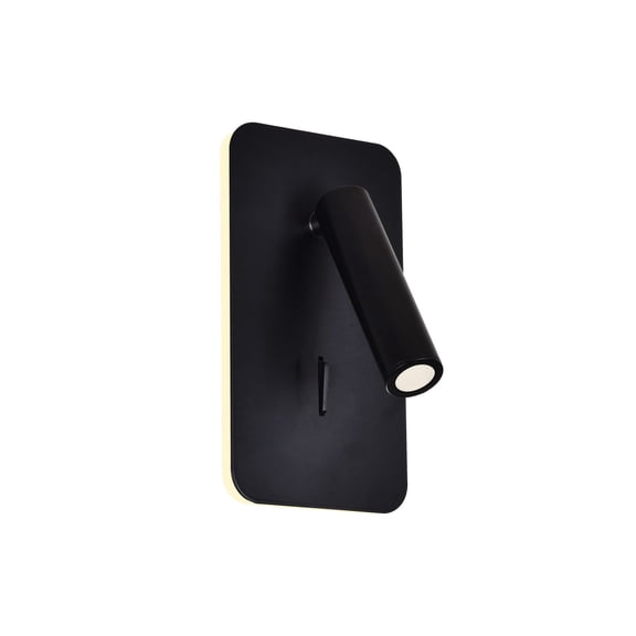 CWI Lighting Private I Metal LED Integrated Fixture Sconce in Black