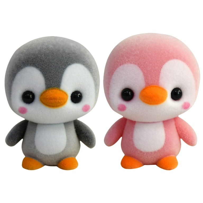 2 Pcs Plush Penguin Dolls Plush Doll Car Decoration Plastic Plush