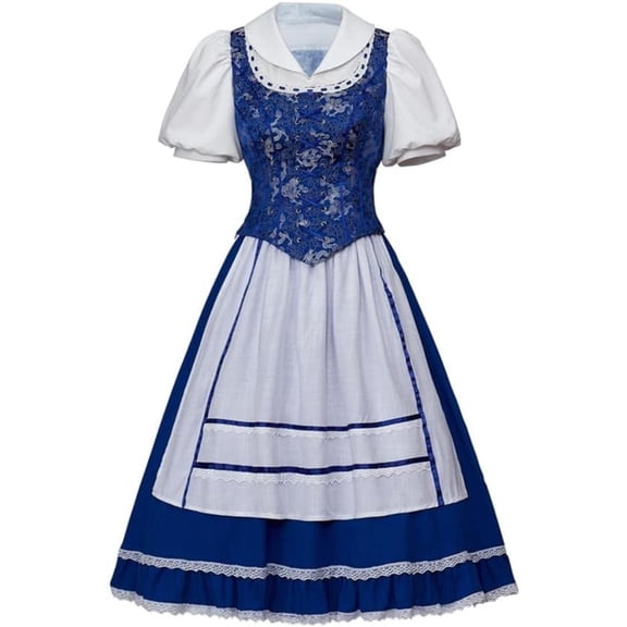 Women's Beauty Belle Blue Maid Dress with Apron