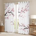 thumbnail image 2 of Homewish Japanese Cherry Blossoms Black Out Curtains, Pink Flower Floral Curtains Pack of 2 (42x63 Each), Teens Kids Girls Women Bedroom Curtains, Curtains and Drapes Decor, 2 of 6