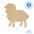 thumbnail image 2 of Lamb Wood Cutouts 16 inch x 15 inch, Pack of 12 Unfinished Wood Cut Outs to Paint for Easter Crafts, DIY Spring Decorations, and Lamb Party Décor, by Woodpeckers, 2 of 6