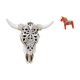 thumbnail image 1 of Escultura Tribal De Cabeza De Toro Y Figura Sueca Para Colgar En La Pared, Ideal Para Dormitorio, Oficina, Estantería, Entrada, Decoración De Armario., 1 of 8