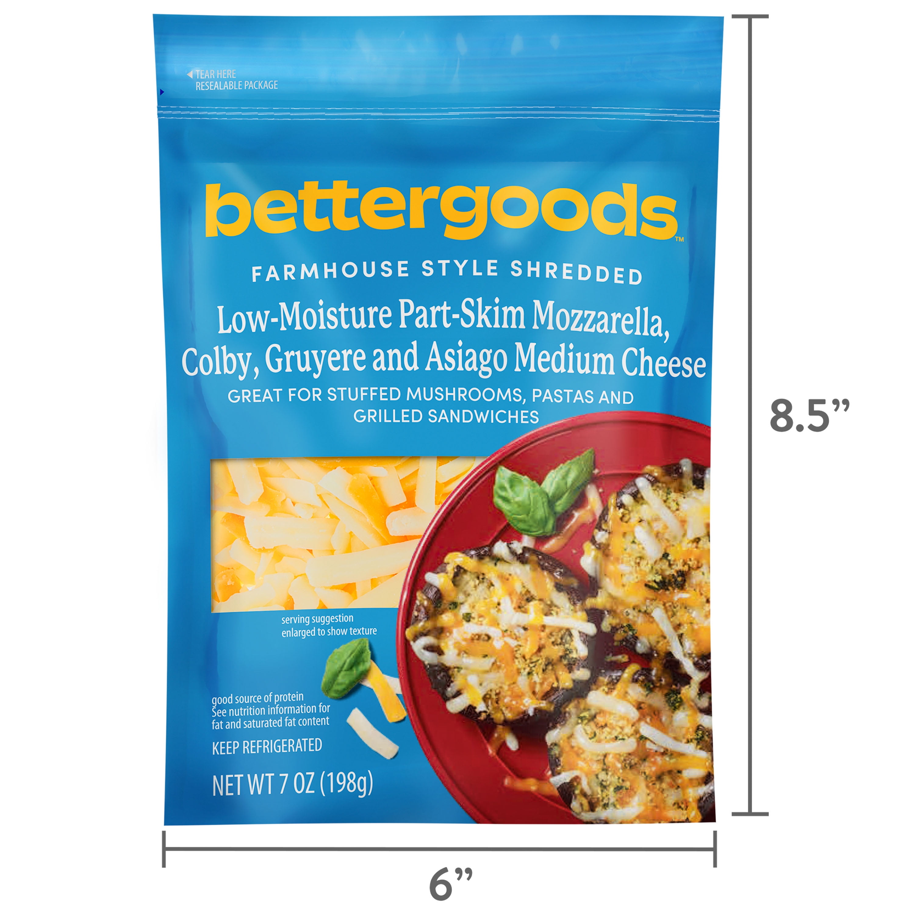 bettergoods Farmhouse Style Shredded Low-Moisture Part-Skim
