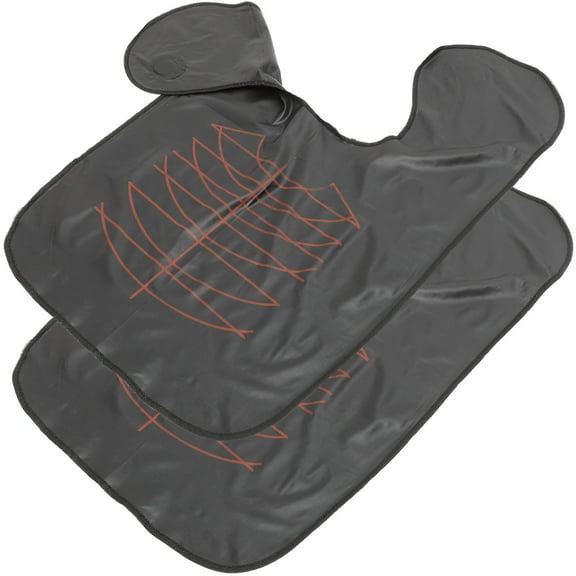 Toyvian 2-Pack Haircut Aprons Black Hairdressing Capes with Adjustable Neck and Magnetic Closure