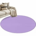 thumbnail image 2 of Violet Purple 3.3ft Round Rug, Farmhouse Solid Purple Color Modern Art Non-Skid Rubber Backing Large Area Rugs - Living Room Bedroom Home Office, Indoor Floor Mat Carpets Washable Rug, 2 of 9