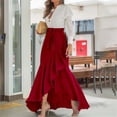 thumbnail image 5 of Zshosam Women’s High Waist Split A Line Skirt Casual Fall Midi Skirts(Red,XXXXL), 5 of 6