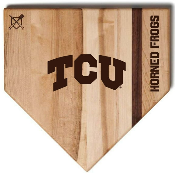 Baseball BBQ TCU Horned Frogs 12" x 12" Home Plate Cutting Board