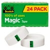 Scotch Magic Tape, Invisible, 24 Tape Rolls