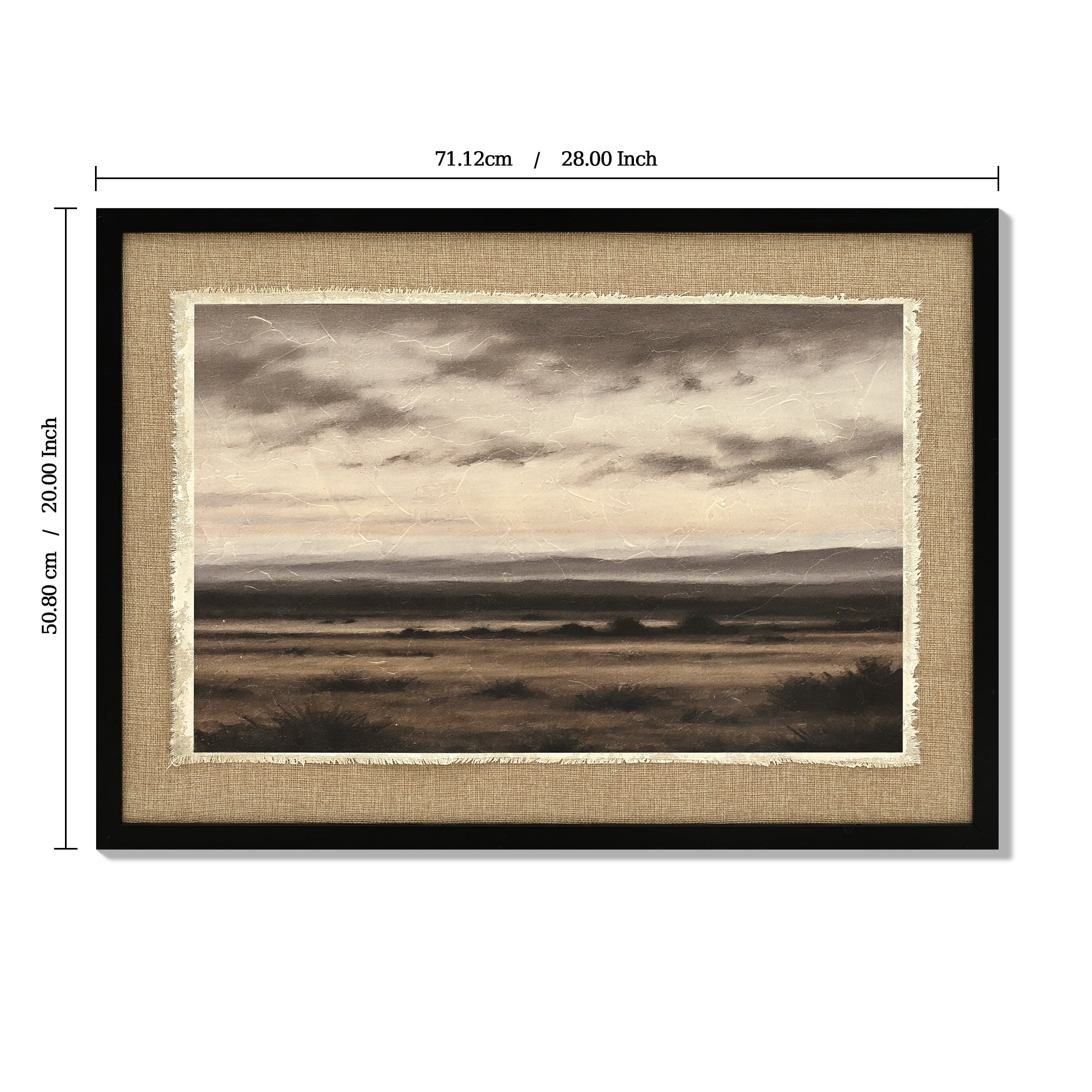 MOONMISS 20x28 Vintage Landscape Canvas Wall Art Farmhouse Nature Painting Framed Living Room Bedroom