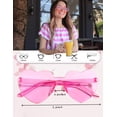 thumbnail image 2 of Gafas de sol en forma de corazón MIUSKATL sin montura, 18 pares en color rosa, 2 of 7