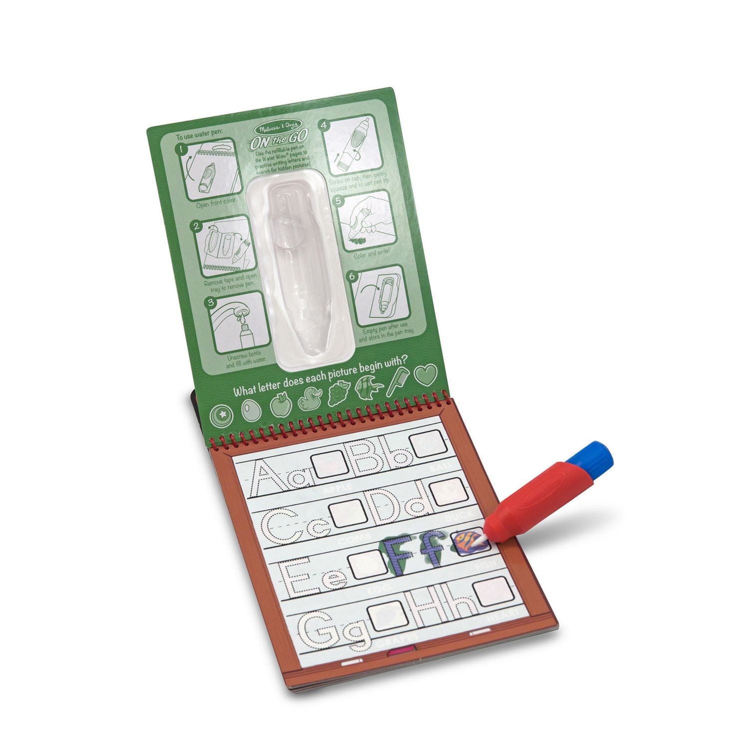 Melissa & Doug On the Go Water Wow! Reusable Water-Reveal Activity Pad - Alphabet