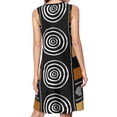 thumbnail image 2 of African Mud Cloth Artistry Art Spring Summer Dresses for Women Fashion T-shirt Dress Casual Sleeveless Loose Sundress with Pockets, 2 of 5