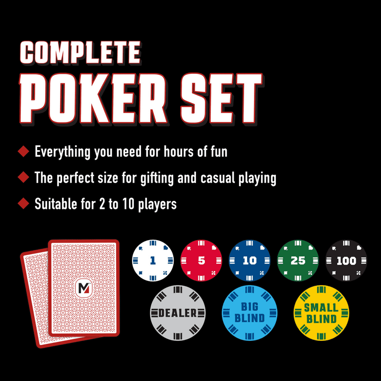 Complete Poker Set, Texas Hold'em Poker Set and Blackjack