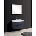 thumbnail image 6 of Kubebath Bliss 30" Gray Oak Wall Mount Modern Bathroom Vanity, 6 of 7
