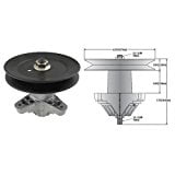 - Spindle Assembly Including Pulley Replaces Cub Cadet 618-04456, 918-04456, 618-04461, or 918-04461
