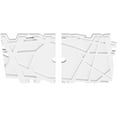 thumbnail image 2 of 26"W x 17 3/8"H x 2"ID x 9 1/4"C x 1"P Novo Architectural Grade PVC Contemporary Ceiling Medallion, Two Piece, 2 of 11