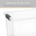 thumbnail image 4 of Superio Clear Storage Bins with Lids, 20 Quart BPA Free Plastic Containers, Transparent Boxes for Organizing, Stackable Crates, Organizer Totes for Home, Office, School, and Dorm, 4 of 8