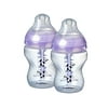 Tommee Tippee Advanced Anti-Colic Decorated Baby Bottles, Girl – 9oz, Purple, 2 pack