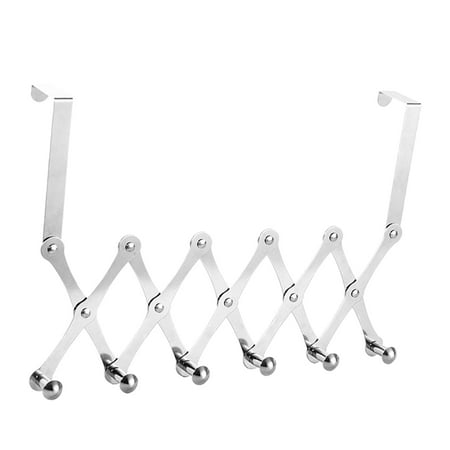 

GeweYeeli Hang-on-door Storage Hook Home Door Back Hook Coat Hat Hanging Rack Silver 6 Hooks