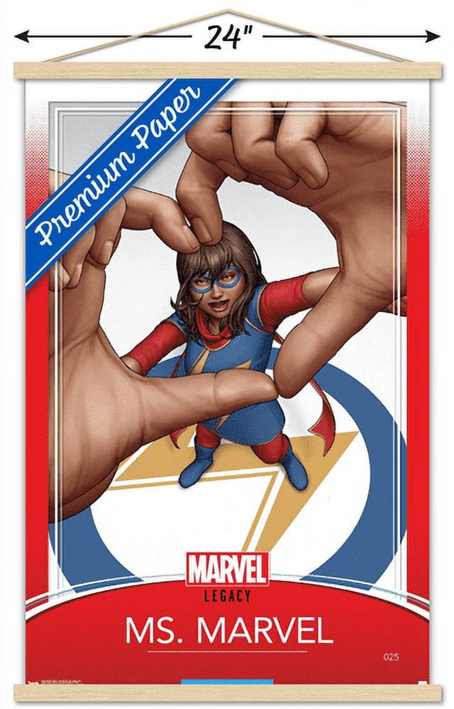 Marvel Comics - Ms. Marvel - Ms. Marvel #25 Wall Poster with Wooden Magnetic Frame, 22.375" x 34"