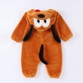 thumbnail image 5 of FASHOFT Baby Boy Halloween Outfit Winter Flannel Cute Puppy Dog Animal Onesie Cosplay Jumpsuit Loungewear For Kids Home Wear Halloween Yellow 19-24 Months, 5 of 9
