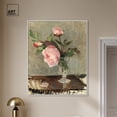 thumbnail image 3 of Berthe Morisot - Peonies Canvas Vintage Farmhouse Wall Art by Art Remedy, White Frame, 36" x 45", 3 of 7