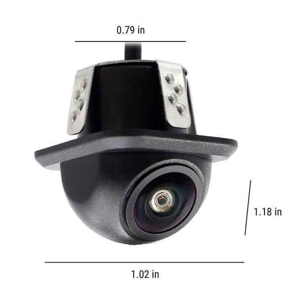 Pisexur Accesorios para coches, Electrónica para cochesCámara de visión trasera AHD para coche, pequeña, de alta definición, con visión nocturna, para ciegos, pantalla , navegación, para reversa o as