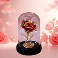 thumbnail image 7 of PuSpu Glass Covered Foil Rose Ornament Eternal Flower Creatives Holiday Gift Luminous LED Night Light, 7 of 7