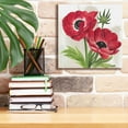 thumbnail image 6 of Epic Graffiti 'Crimson Anemones I' by Grace Popp, Giclee Canvas Wall Art, 12"x12", 6 of 8