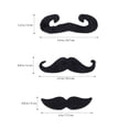 thumbnail image 3 of 6 bigotes falsos para fiesta de disfraces de Halloween, divertidos bigotes falsos (negros), 3 of 7